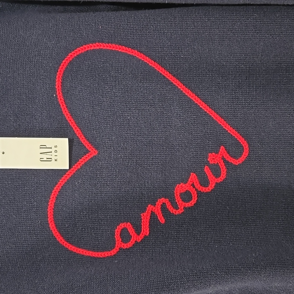 ❤️ NWT Gap Kids Small 6-7 Blue Sweater Dress Amour Valentine's Day - Picture 2 of 5